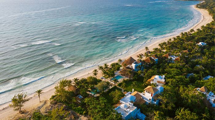 Mexico Tulum Hotel Esencia Drone View From Jungle