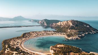 Grækenland Peleponnes Udsigt Over Bugter Med Strande 2