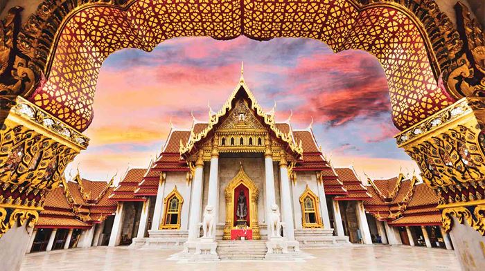 Thailand Bangkok Marmor Tempel 