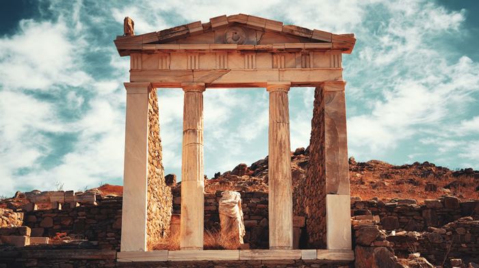 Grækenland Delos Temple På Øen Delos