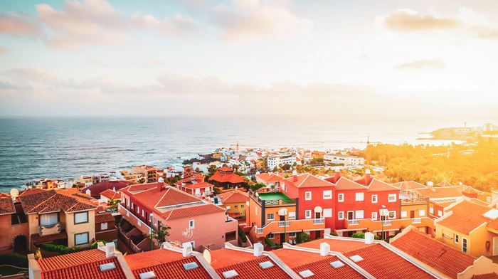 Spanien, Tenerife, Tage og huse i Puerto De La Cruz