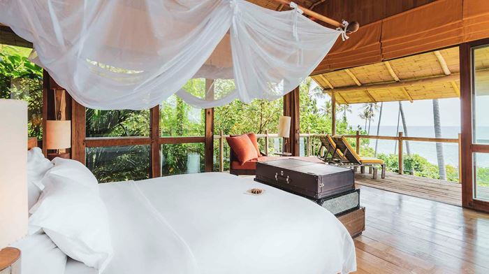 Thailand, Soneva Kiri 4 Bedroom Sunset Ocean View Pool Reserve Guest Bedroom