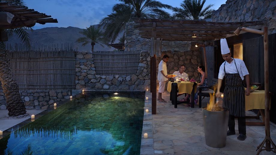 Oman Musandam Six Senses Zighy Bay In Villa Dining
