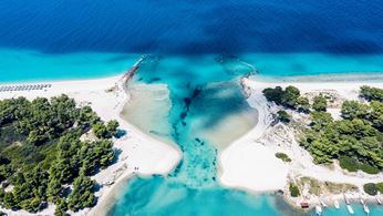 Grækenland Portglarokavos Lagoonbeach Kassandrapenisula Chalkidiki