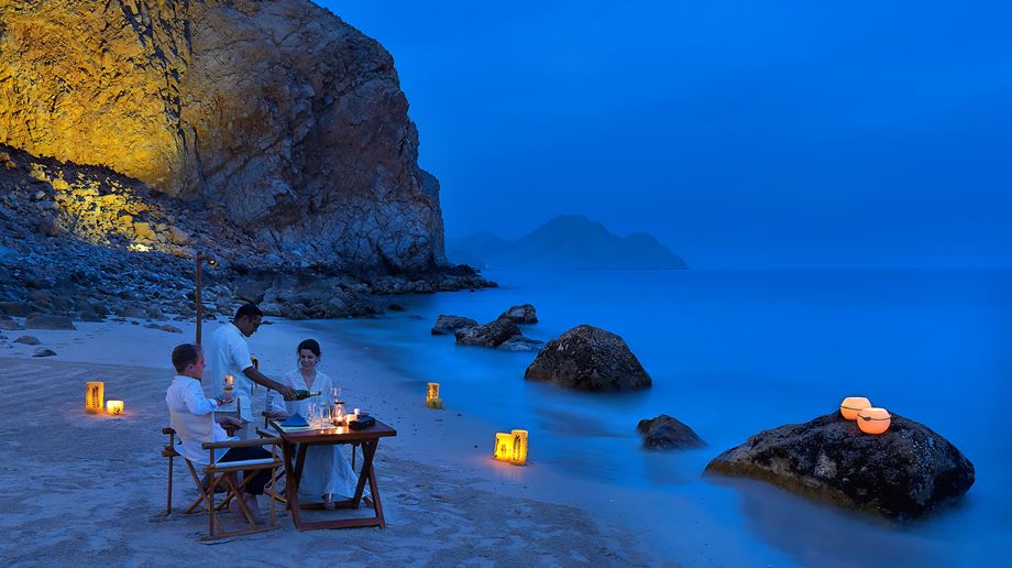 Oman Musandam Six Senses Zighy Bay Privat Dining