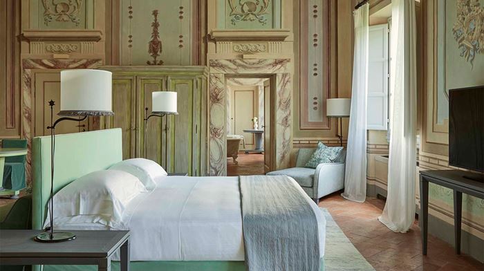 Italien Toscana Como Castell Nero Heritage Suite Bedroom