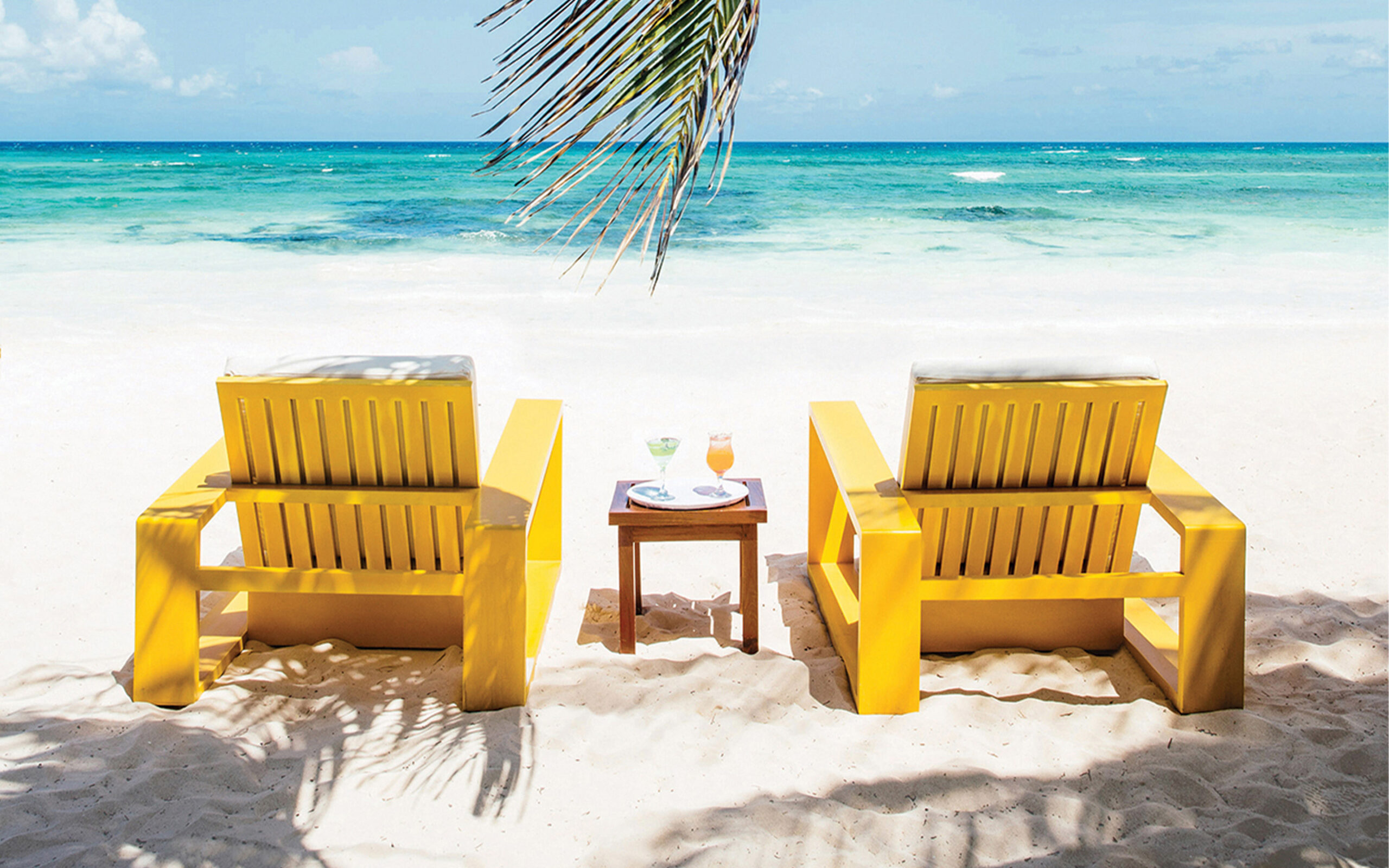 Mexico Tulum Hotel Esencia Beach Chairs