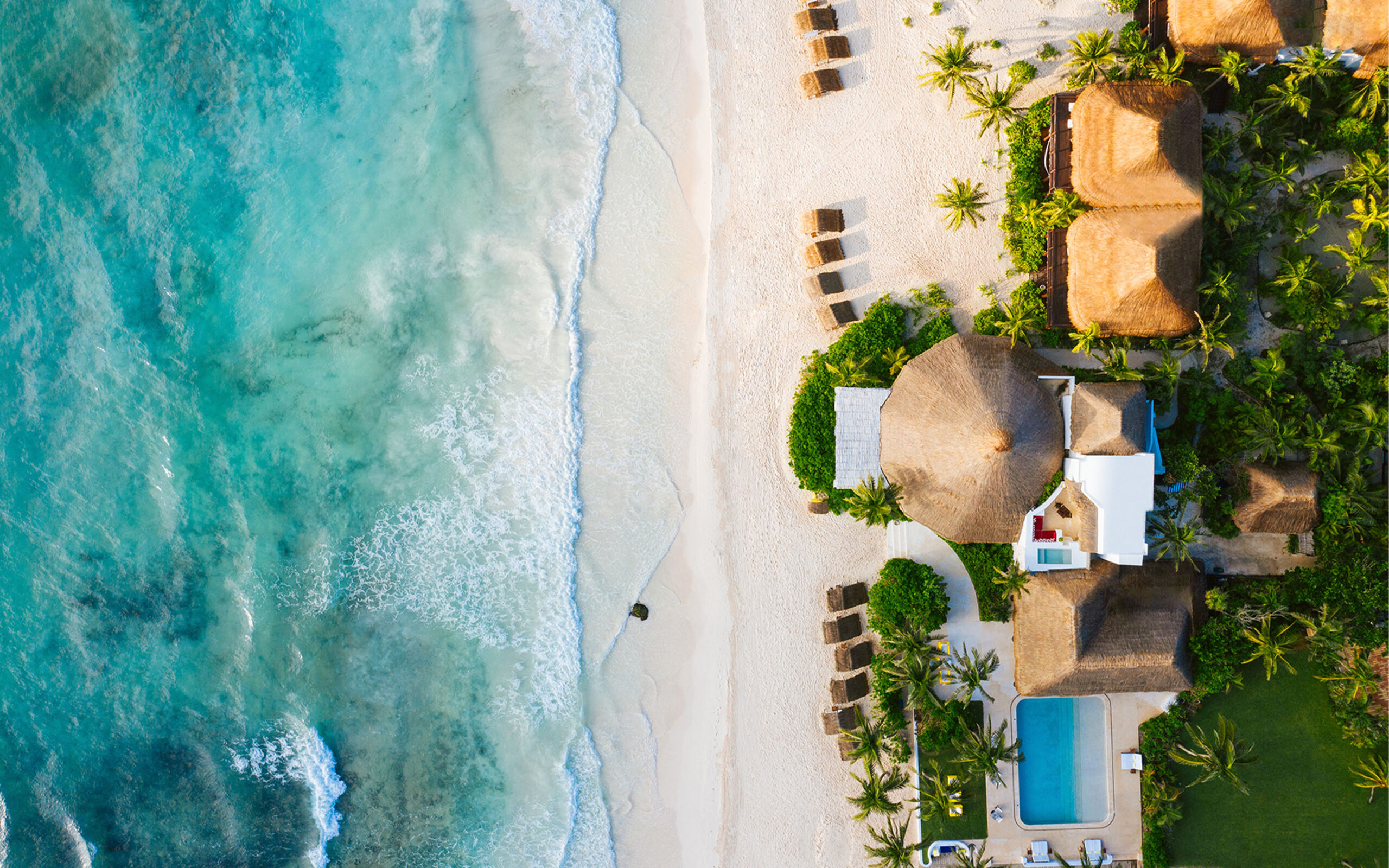 Mexico Tulum Hotel Esencia Drone Birdeye