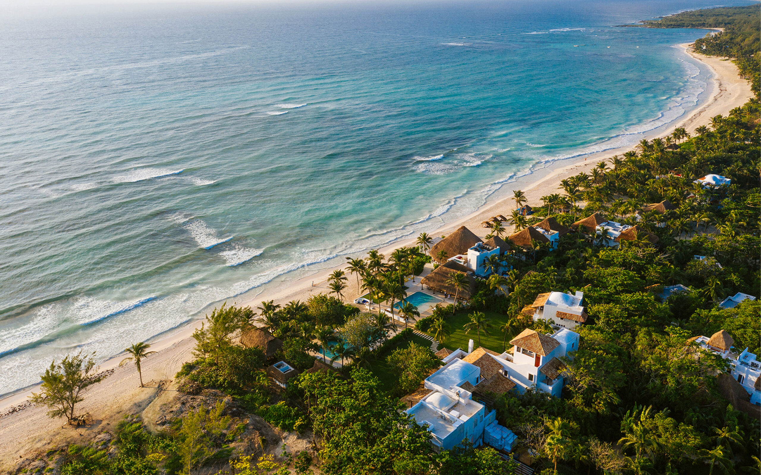 Mexico Tulum Hotel Esencia Drone View From Jungle