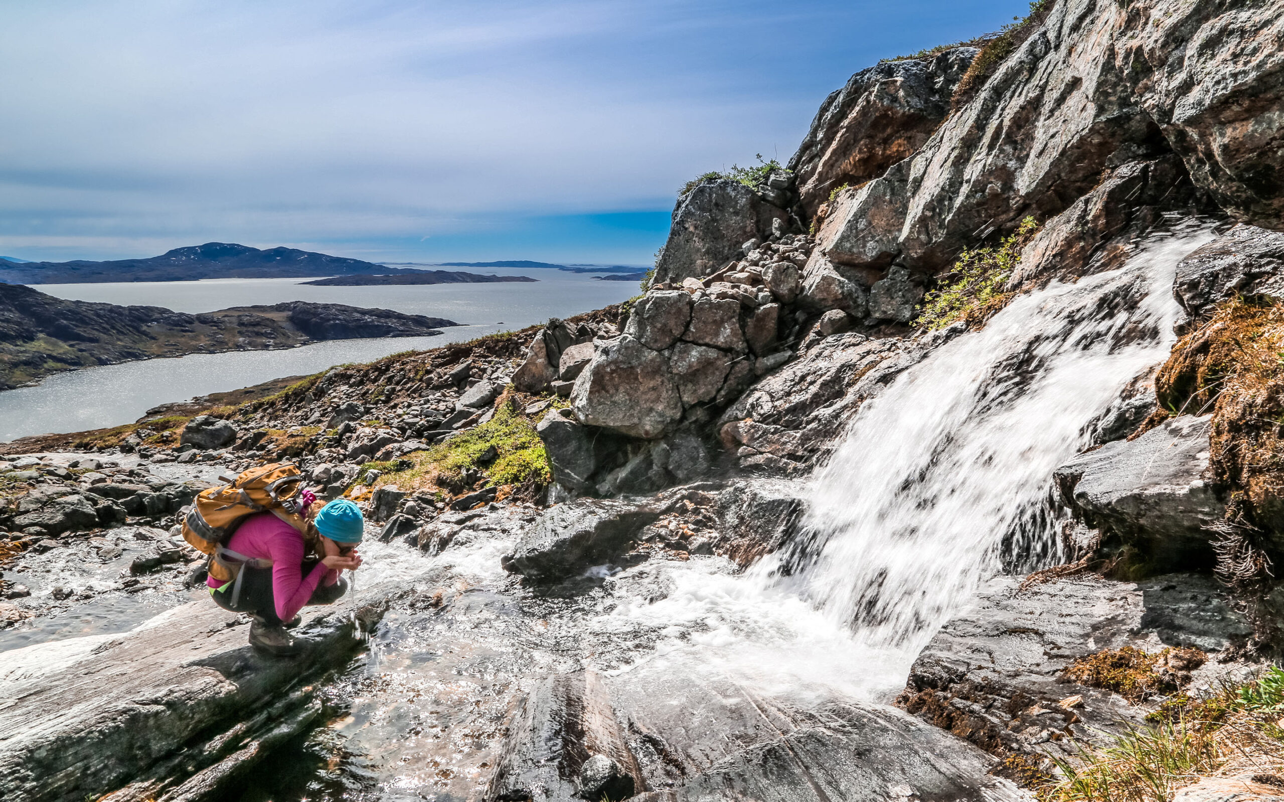 Grønland Camp Kiattua, Nuuk, Fjord, Vandretur, Vandfald, Natur, Fotograf