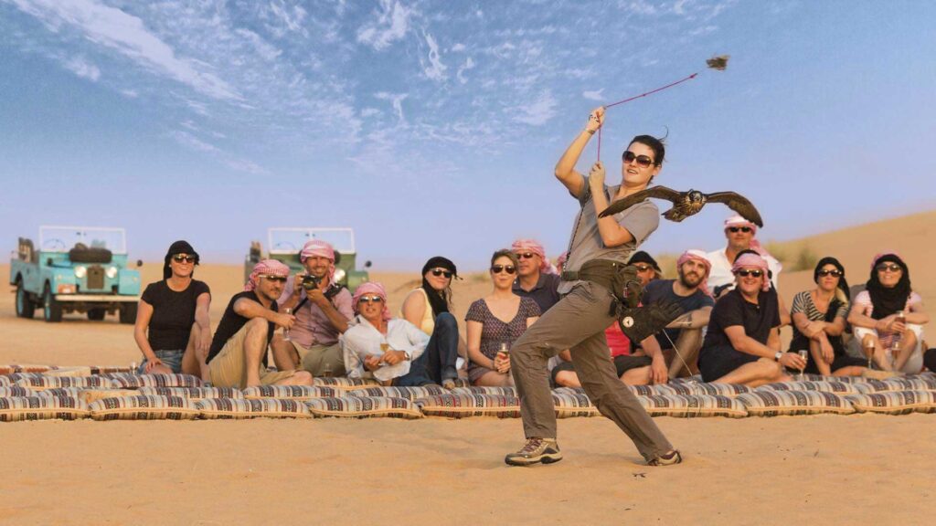 Dubai Ørken Safari Falke Jagt, Opvisning