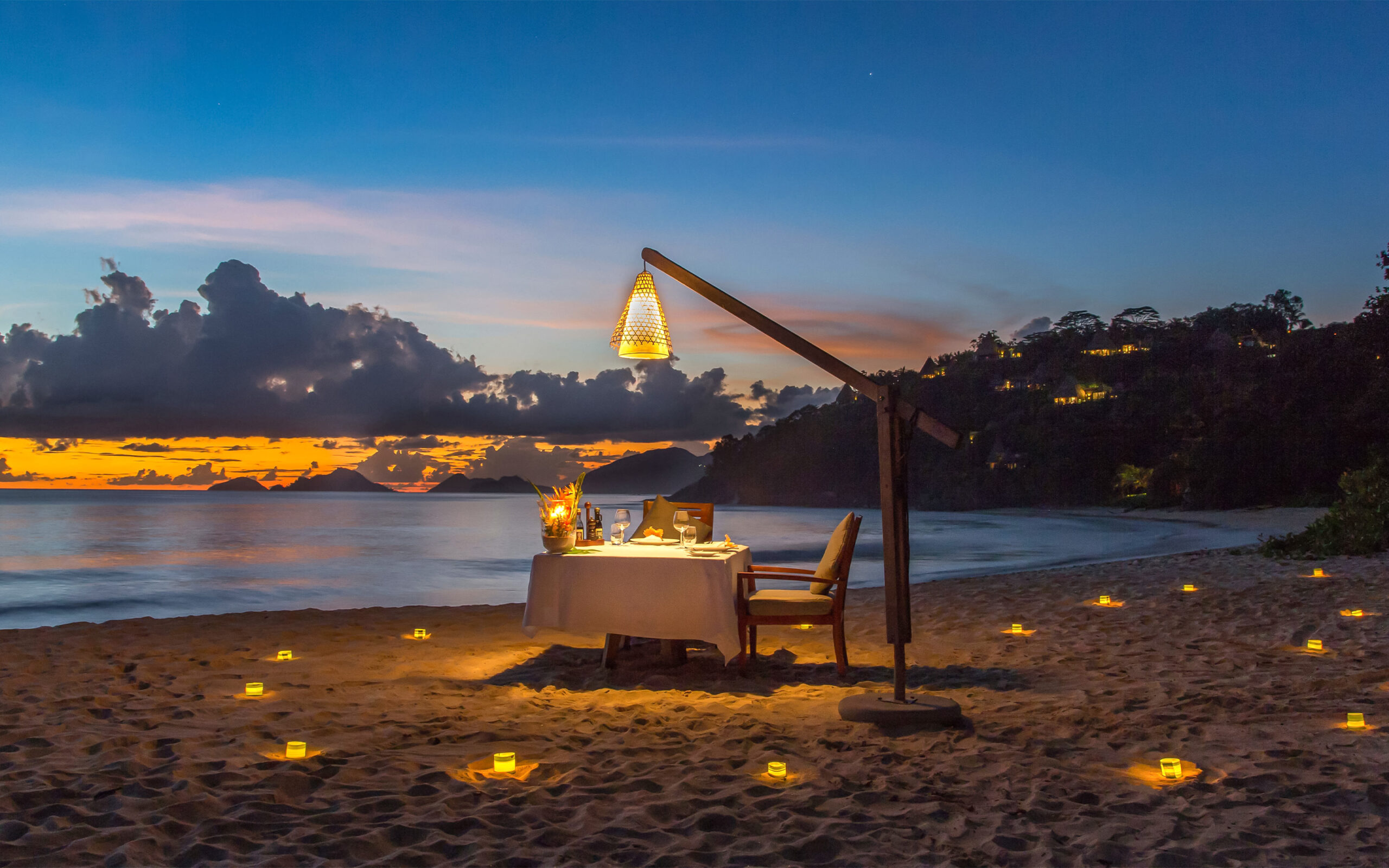 Seychellerne Anantara Maia Romantic Dinner On The Beach