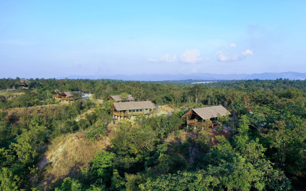 Thailand, Chiang Mai, The Bush Camp, Tents outside