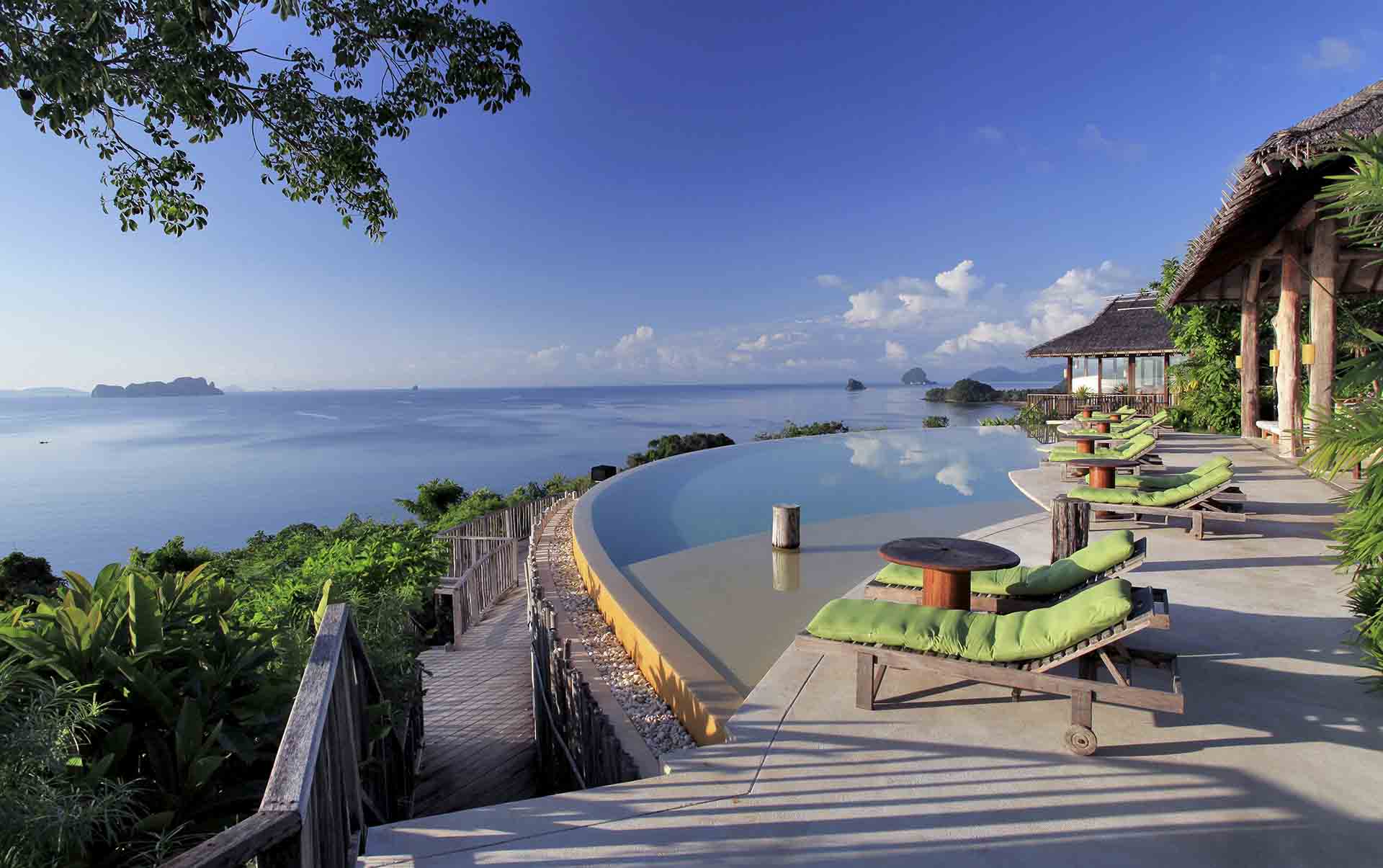Thailand, Koh Yao Noi, Six Senses Yao Noi, Pool Udsigt