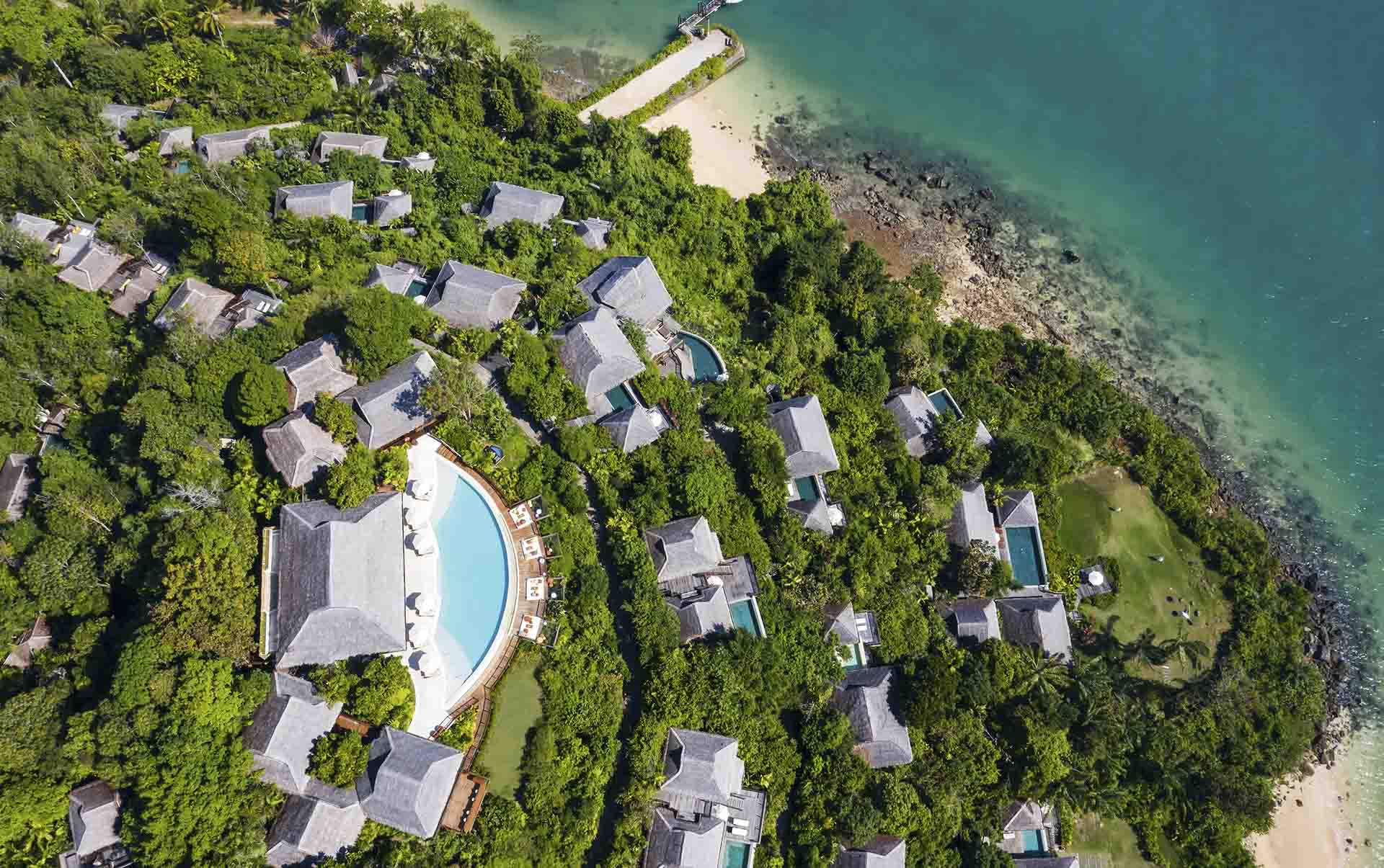 Thailand, Koh Yao Noi, Six Senses Yao Noi, Resort Udsigt