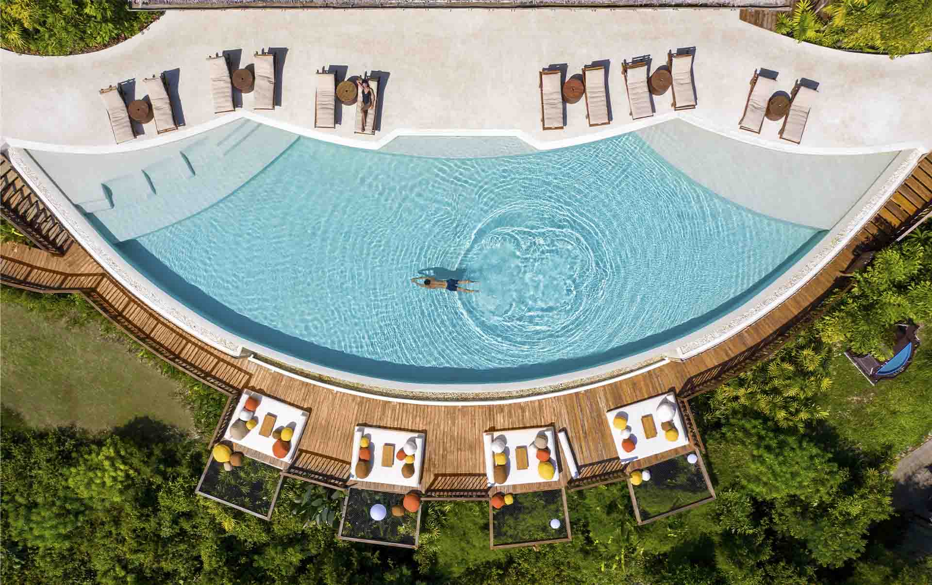Thailand, Koh Yao Noi, Six Senses Yao Noi, Pool Fra Oven