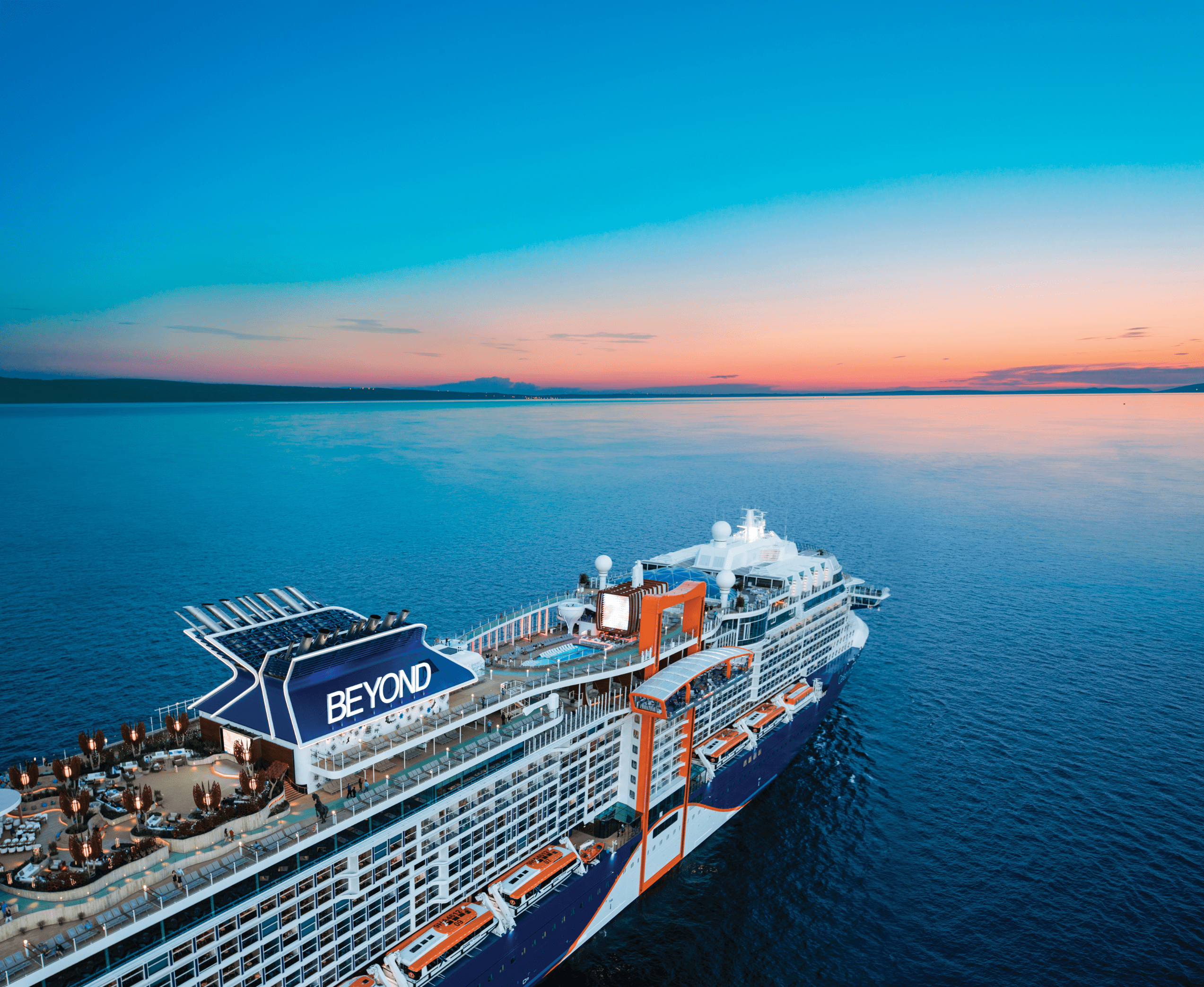 celebrity beyond skib arial night