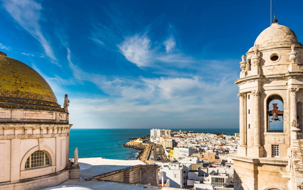 Spanien andalusien cadiz bugt set fra cathedral