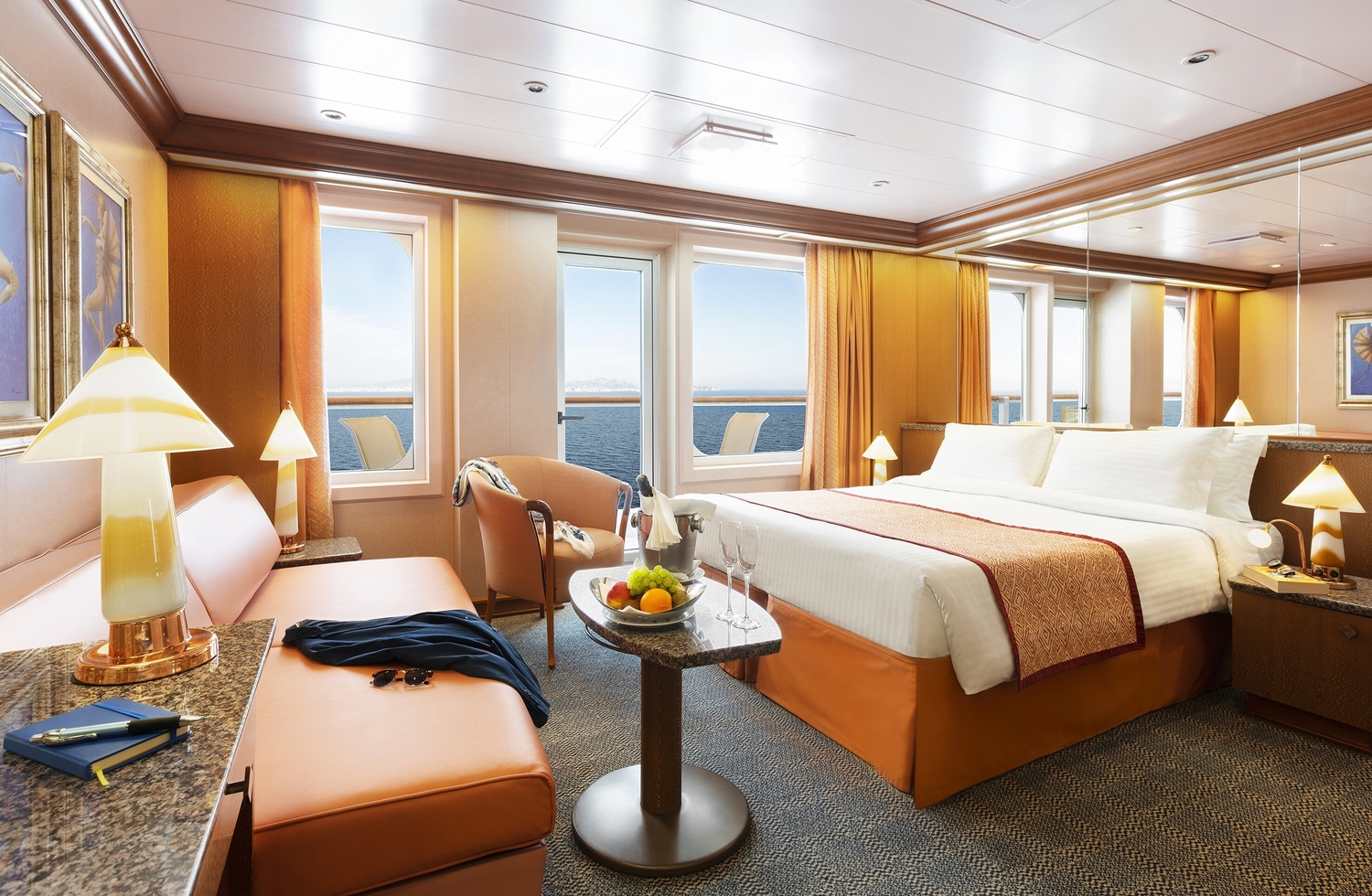 suite with ocean view balcony costa fortuna